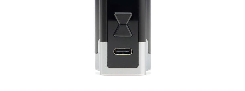 Le port USB-C de rechargement de la box Zelos 3 par Aspire